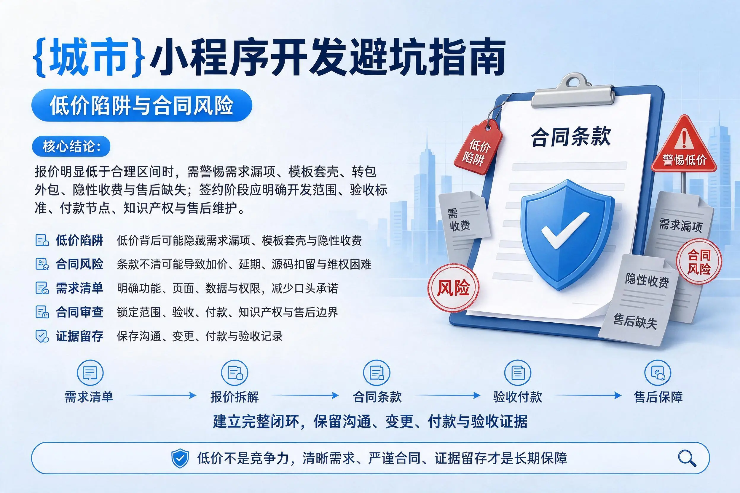 胡杨河小程序开发避坑指南：低价陷阱与合同风险
