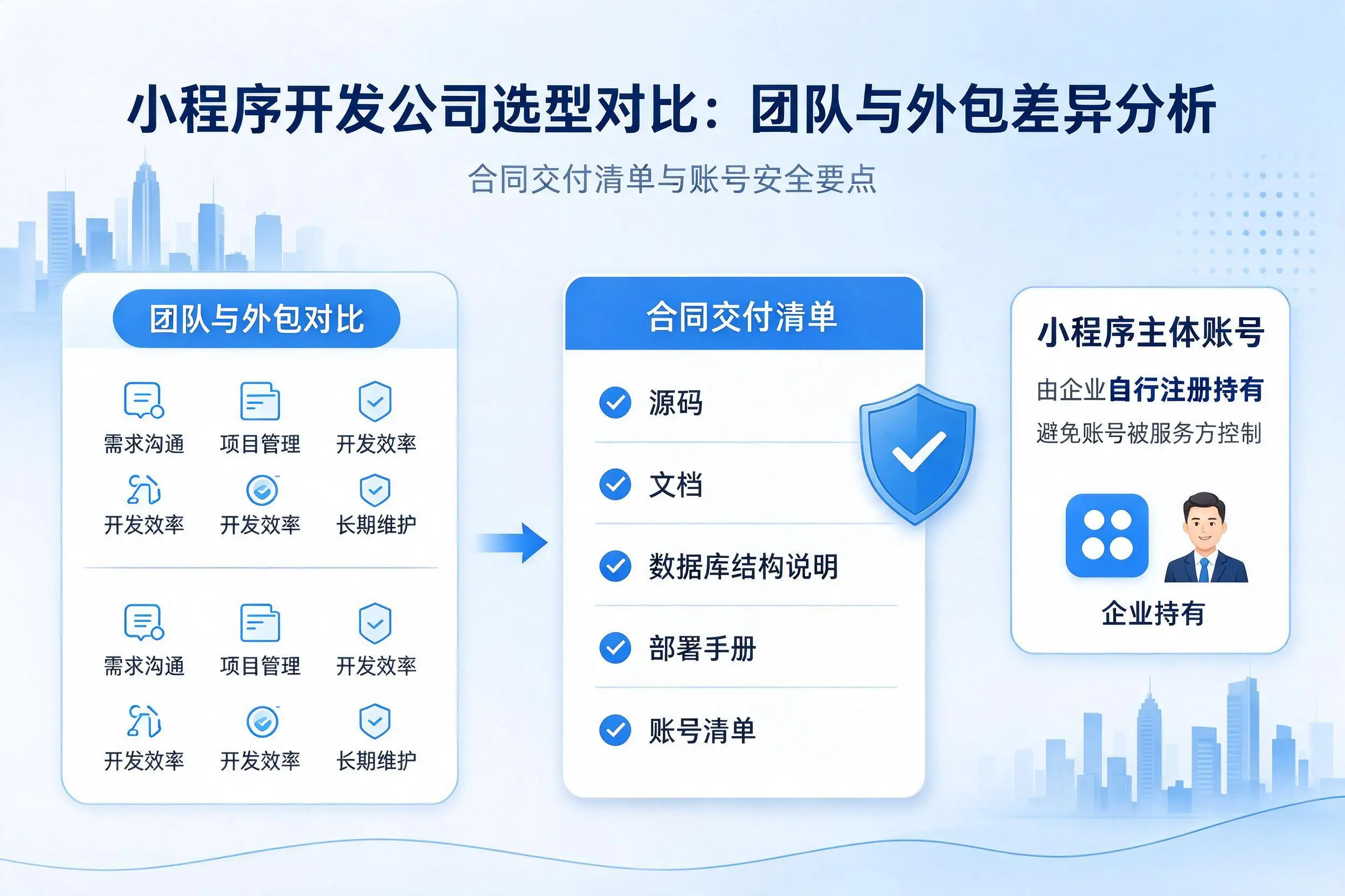 胡杨河小程序开发公司选型对比:团队与外包差异分析