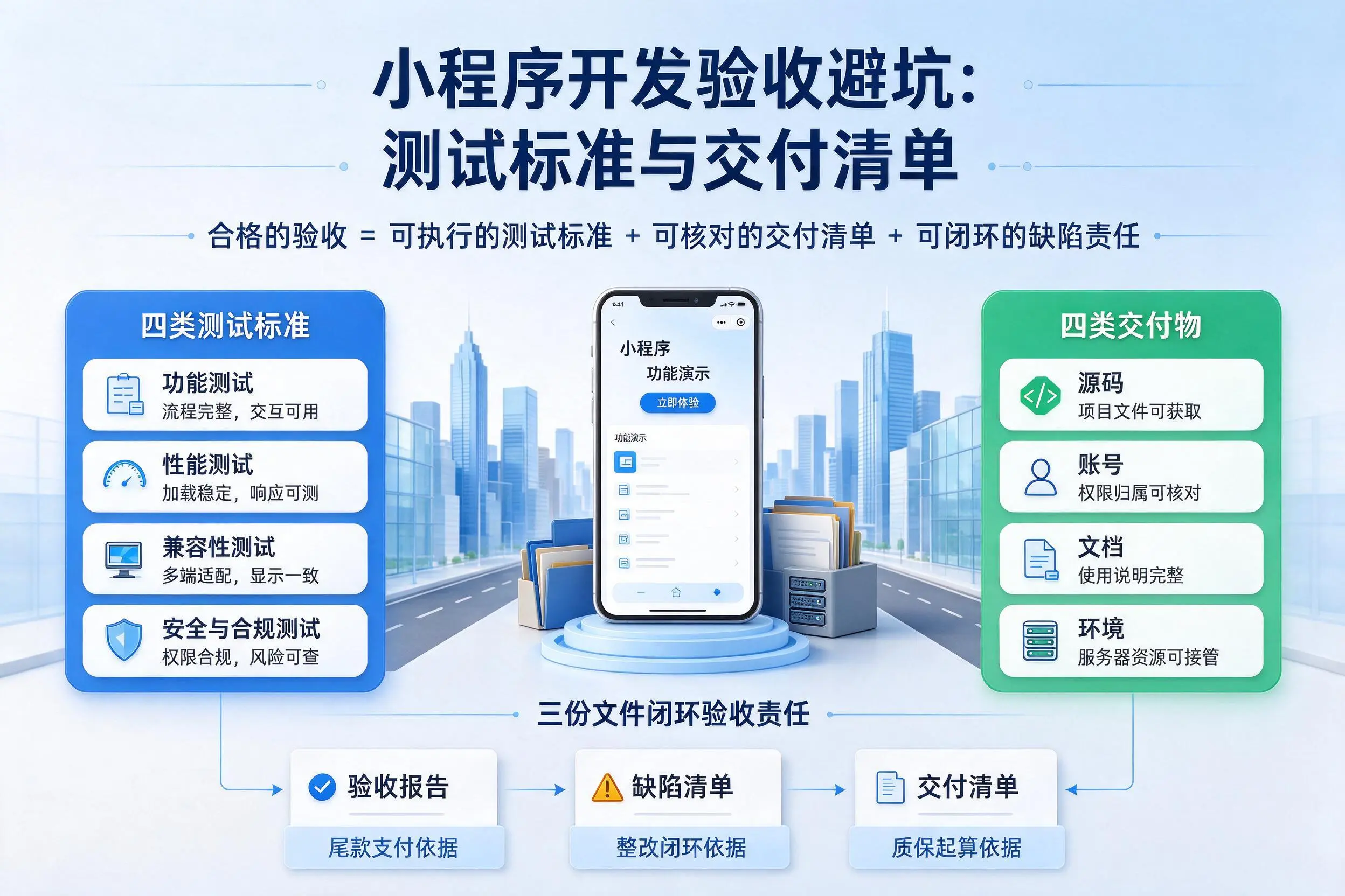 胡杨河小程序开发验收避坑：测试标准与交付清单