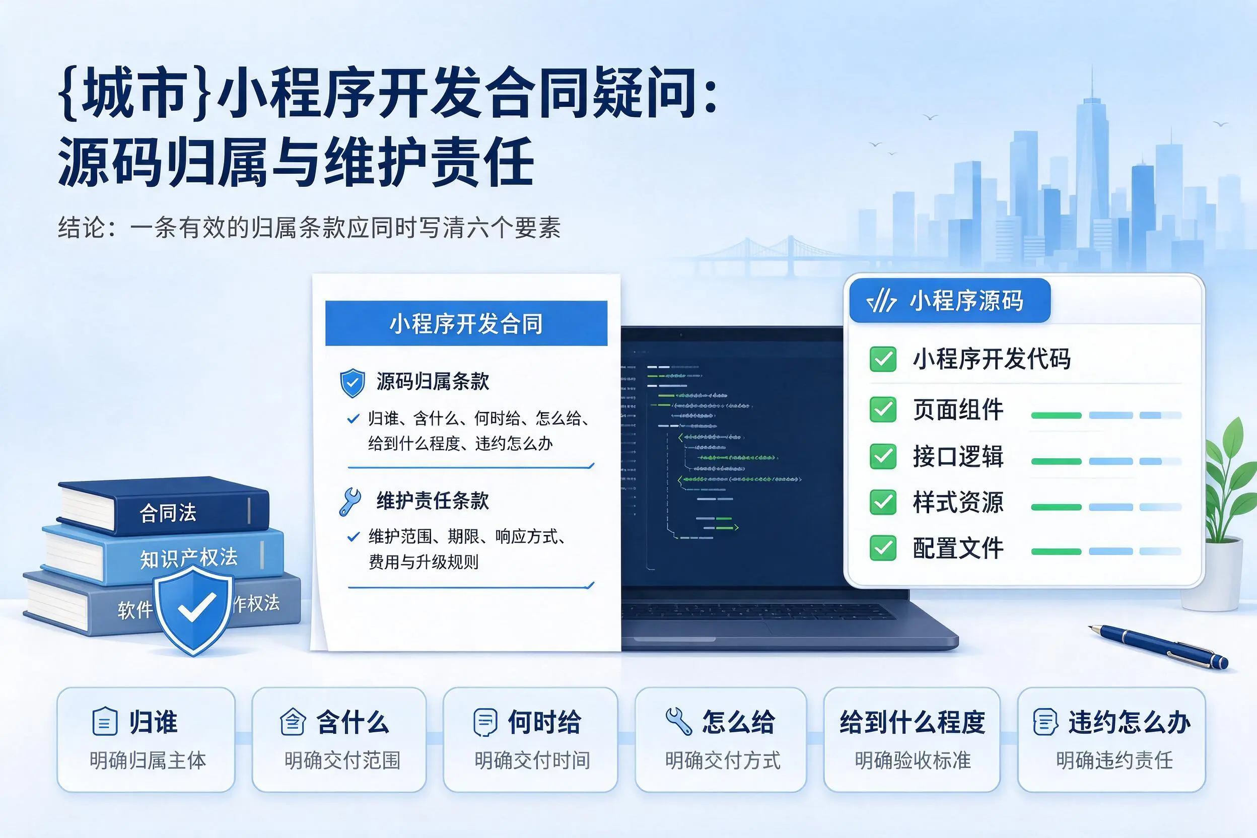 胡杨河小程序开发合同疑问：源码归属与维护责任