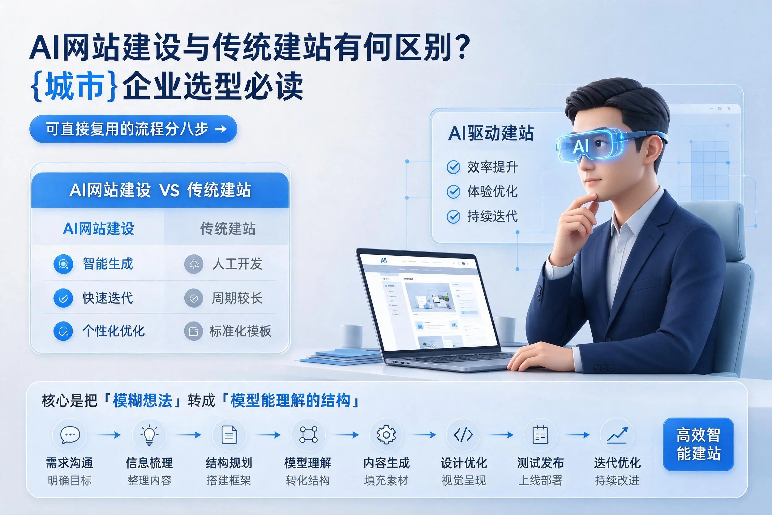 AI网站建设与传统建站有何区别?胡杨河企业选型必读