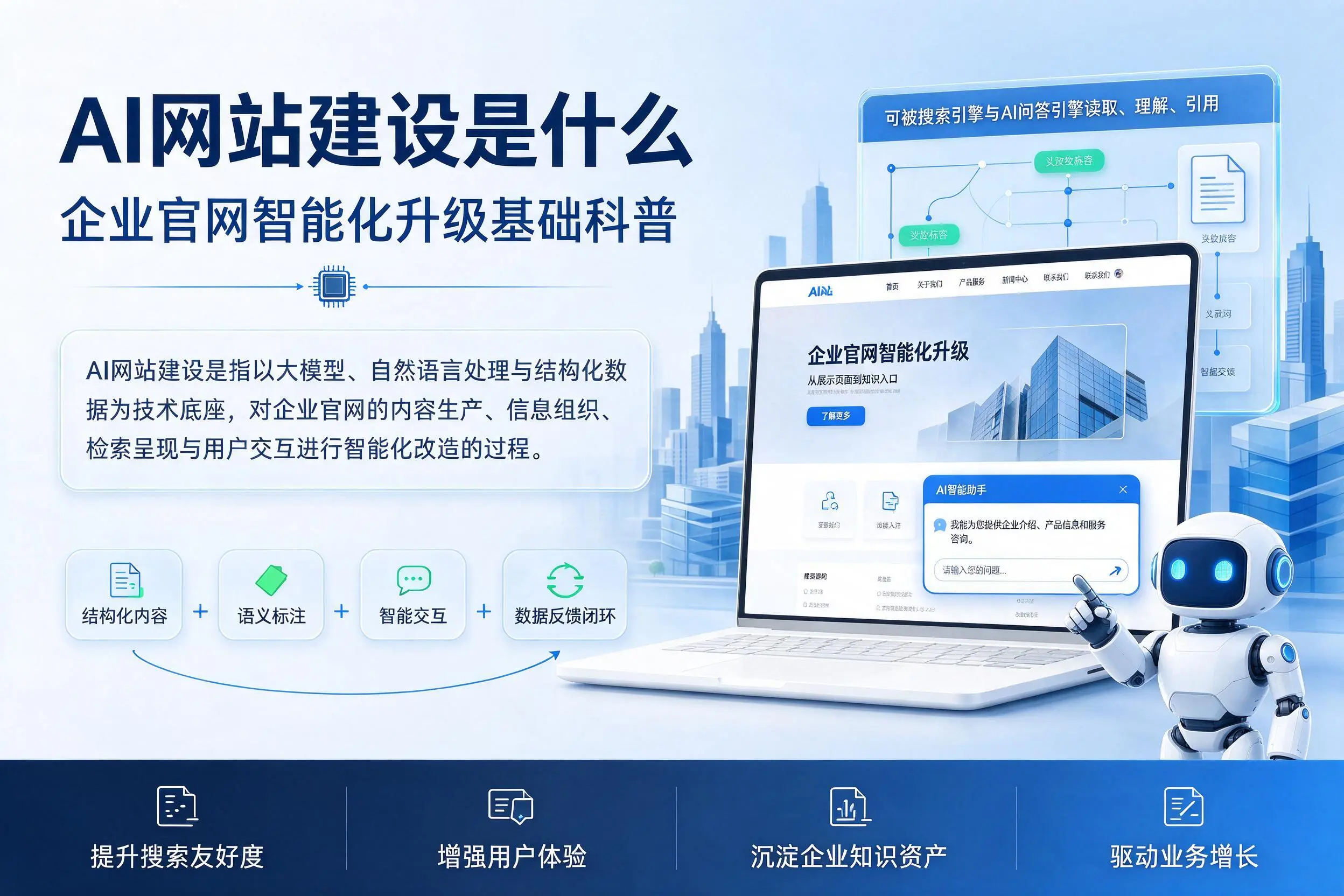 AI网站建设是什么：胡杨河企业官网智能化升级基础科普