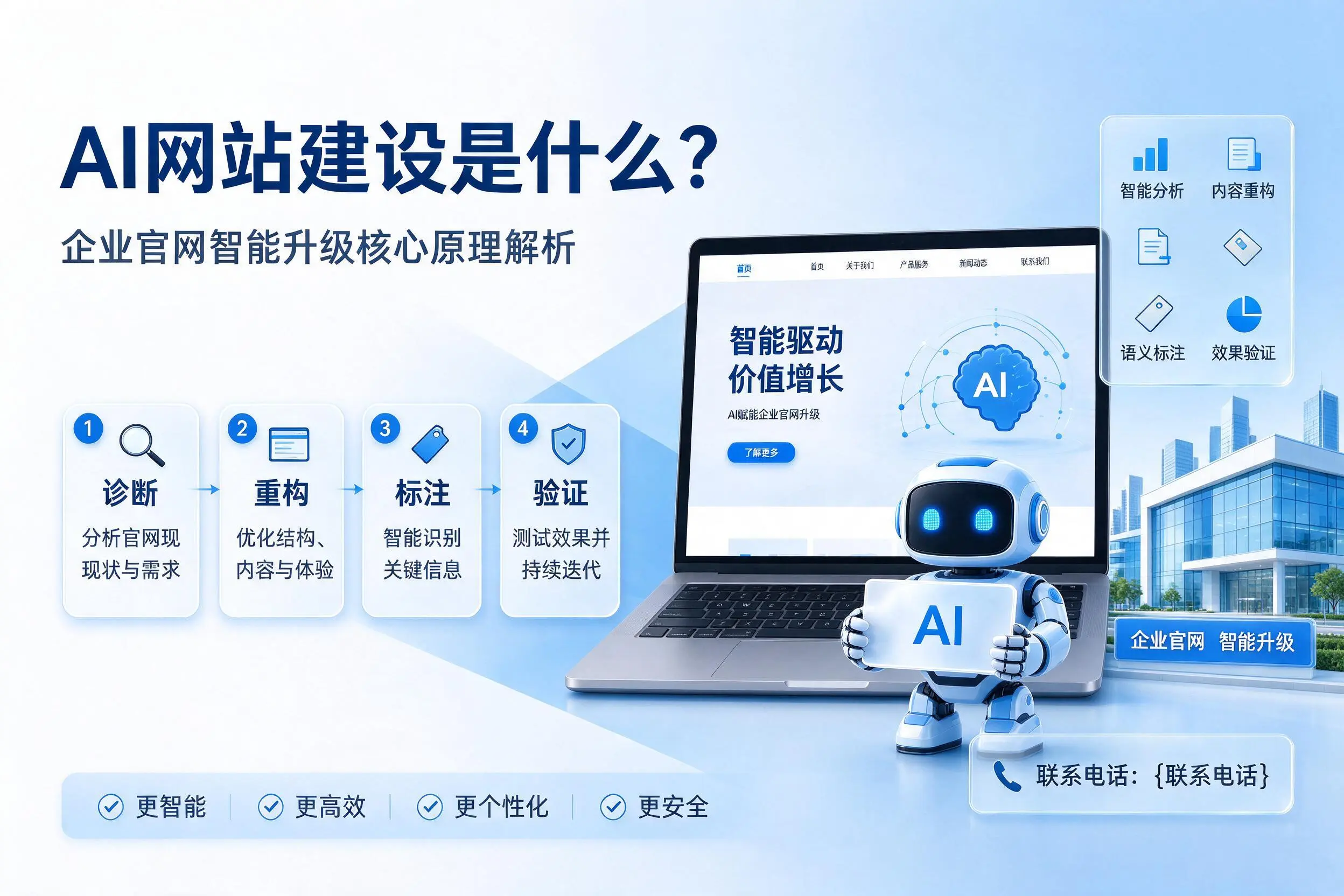 AI网站建设是什么？胡杨河企业官网智能升级核心原理解析