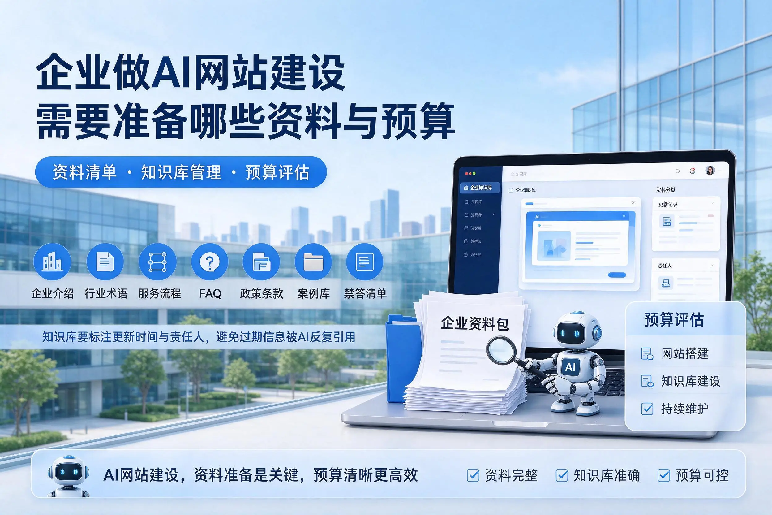 胡杨河企业做AI网站建设需要准备哪些资料与预算