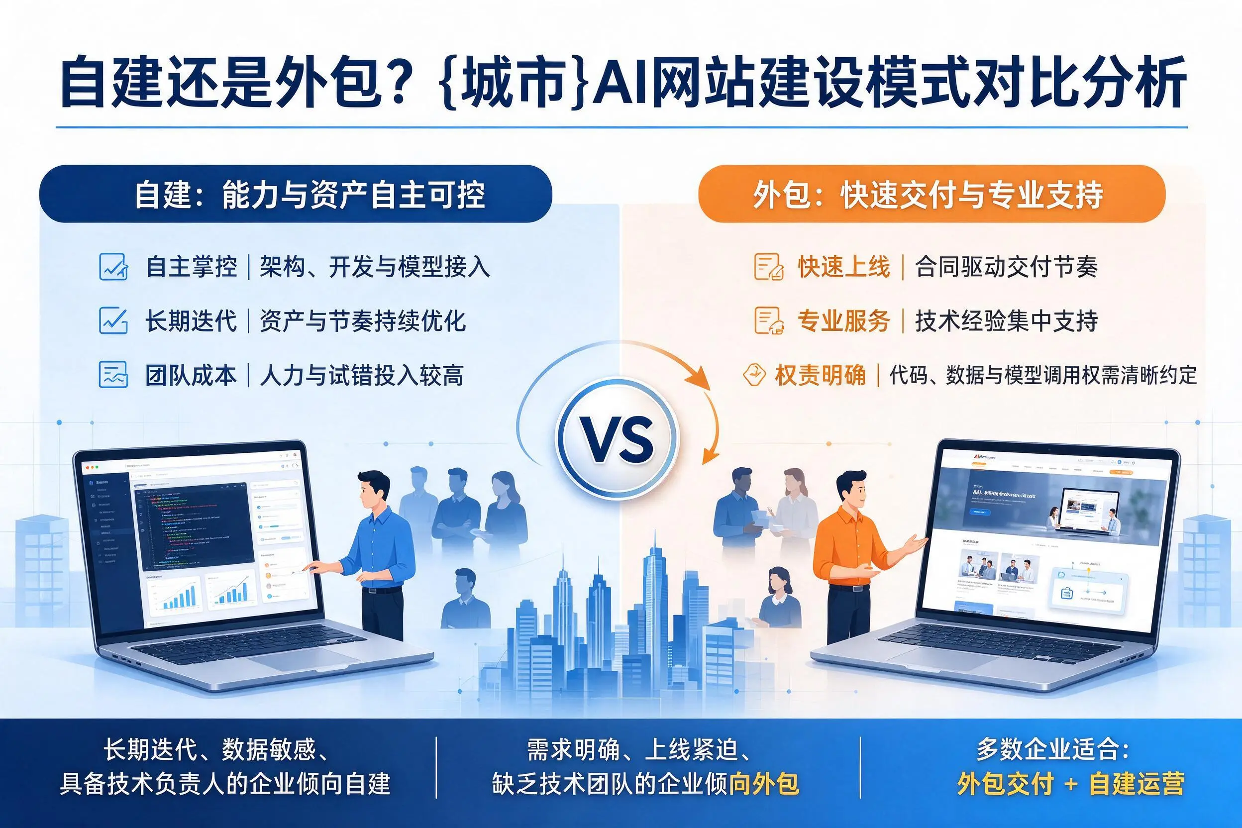 自建还是外包？胡杨河AI网站建设模式对比分析