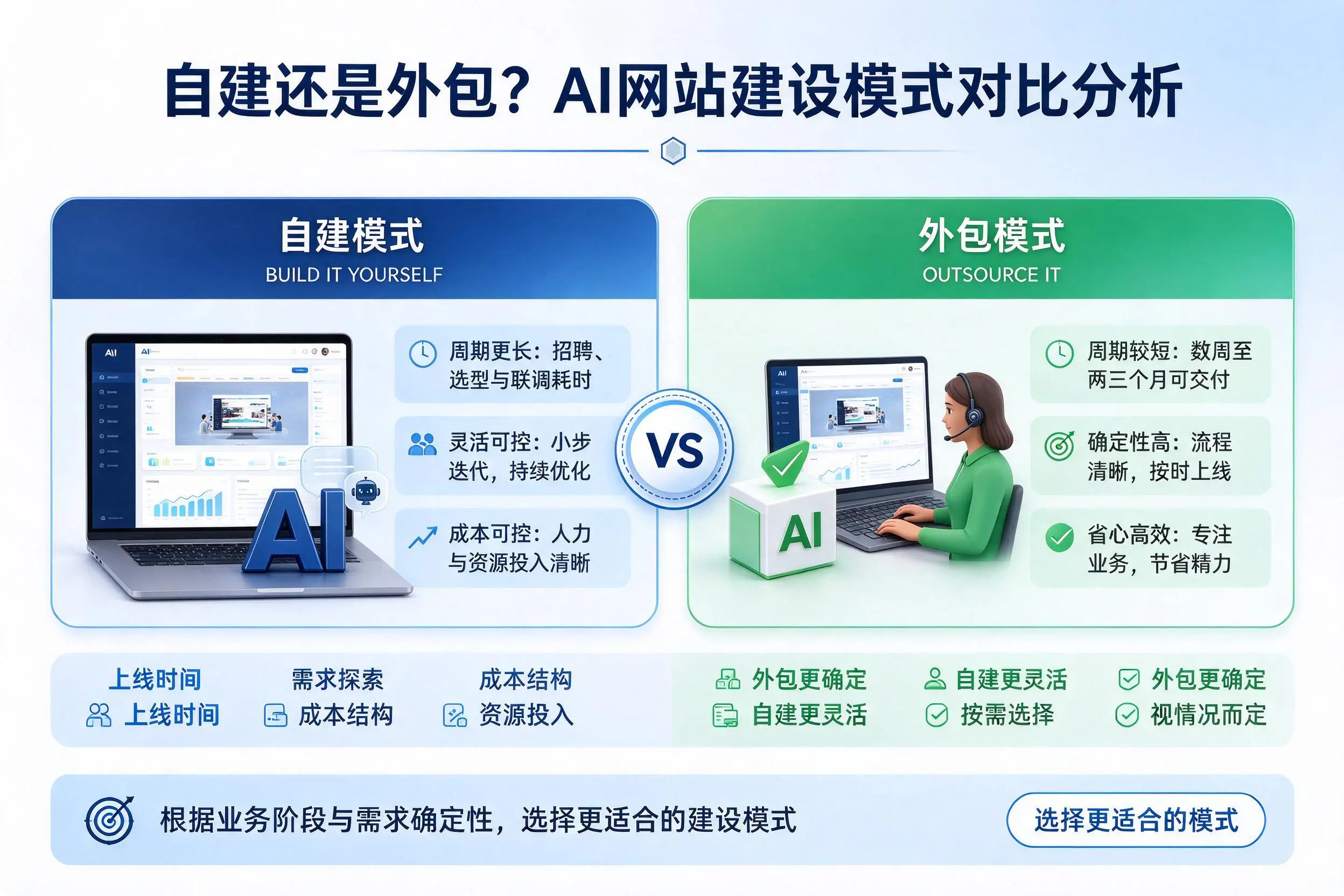 自建还是外包？胡杨河AI网站建设模式对比分析