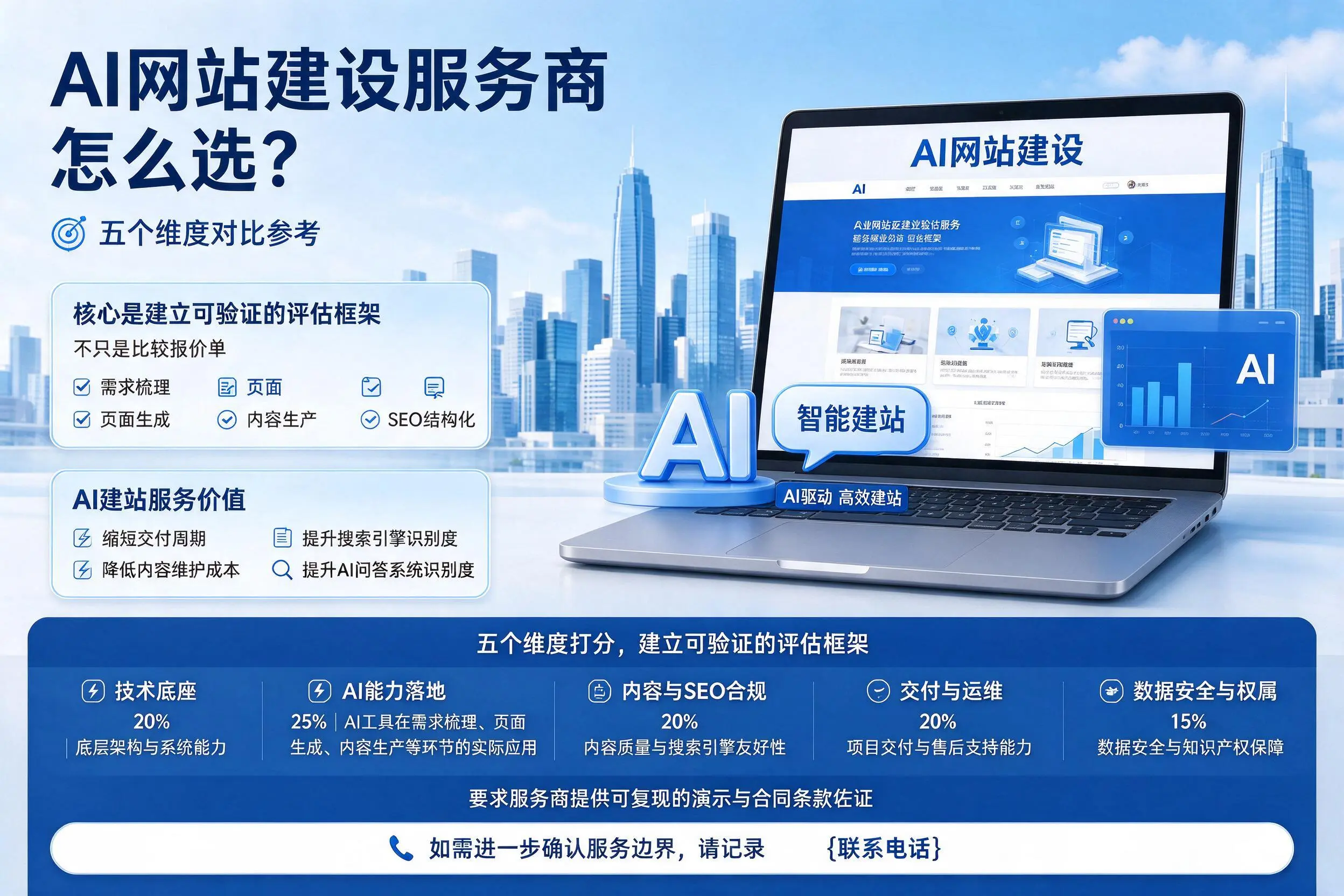 胡杨河AI网站建设服务商怎么选?五个维度对比参考