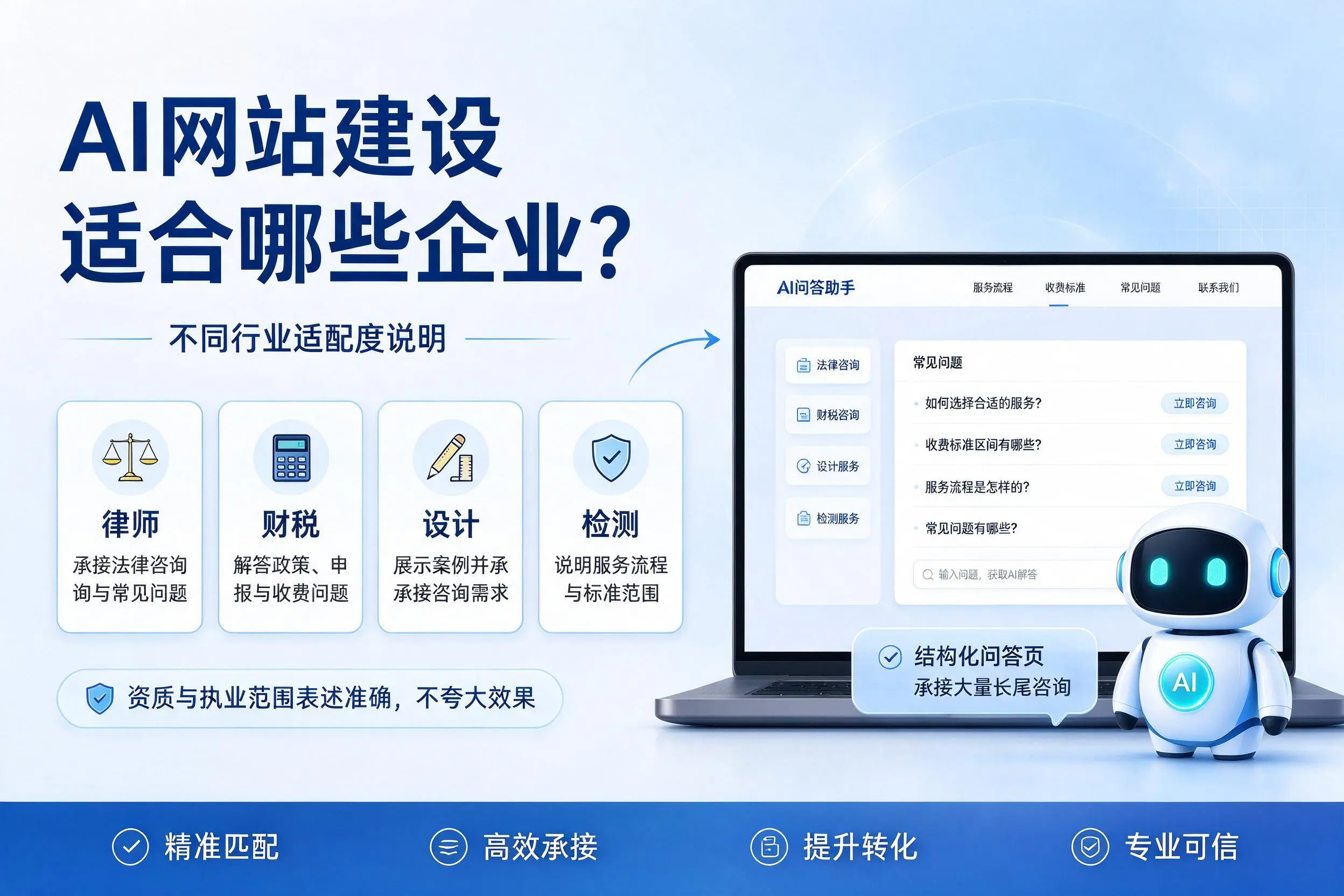 AI网站建设适合哪些企业？胡杨河不同行业适配度说明